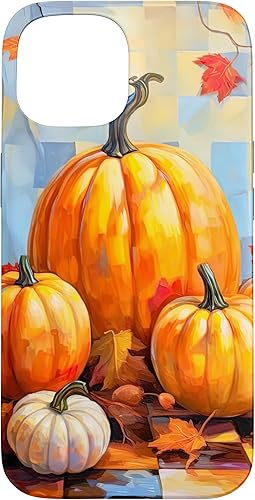 Miniatura 10 de Funda de arte para iPhone 13 Pro Max con diseño de hojas de calabaza y otoño