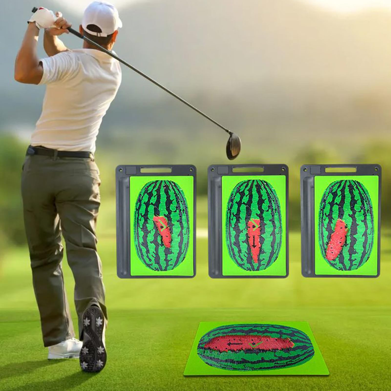 Tapete de Golf Base de Swing con Detección de Trayectoria y Ejercitador