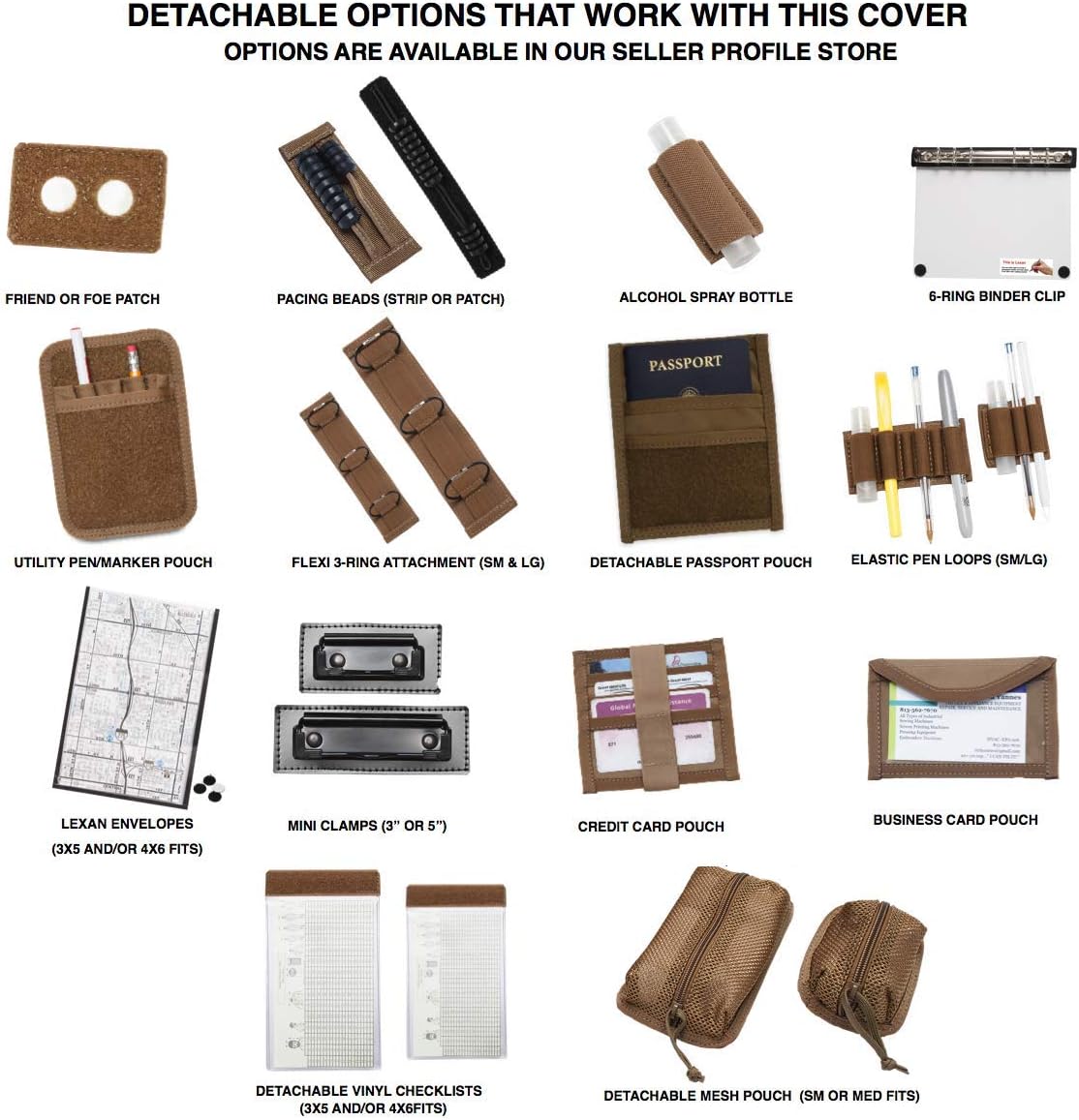Tactical Notebook Covers | Field Data Cover System | Heavy Duty Zippered Organizer | Fits Notebooks 5” x 7.5” to 5.5” x 8.25"