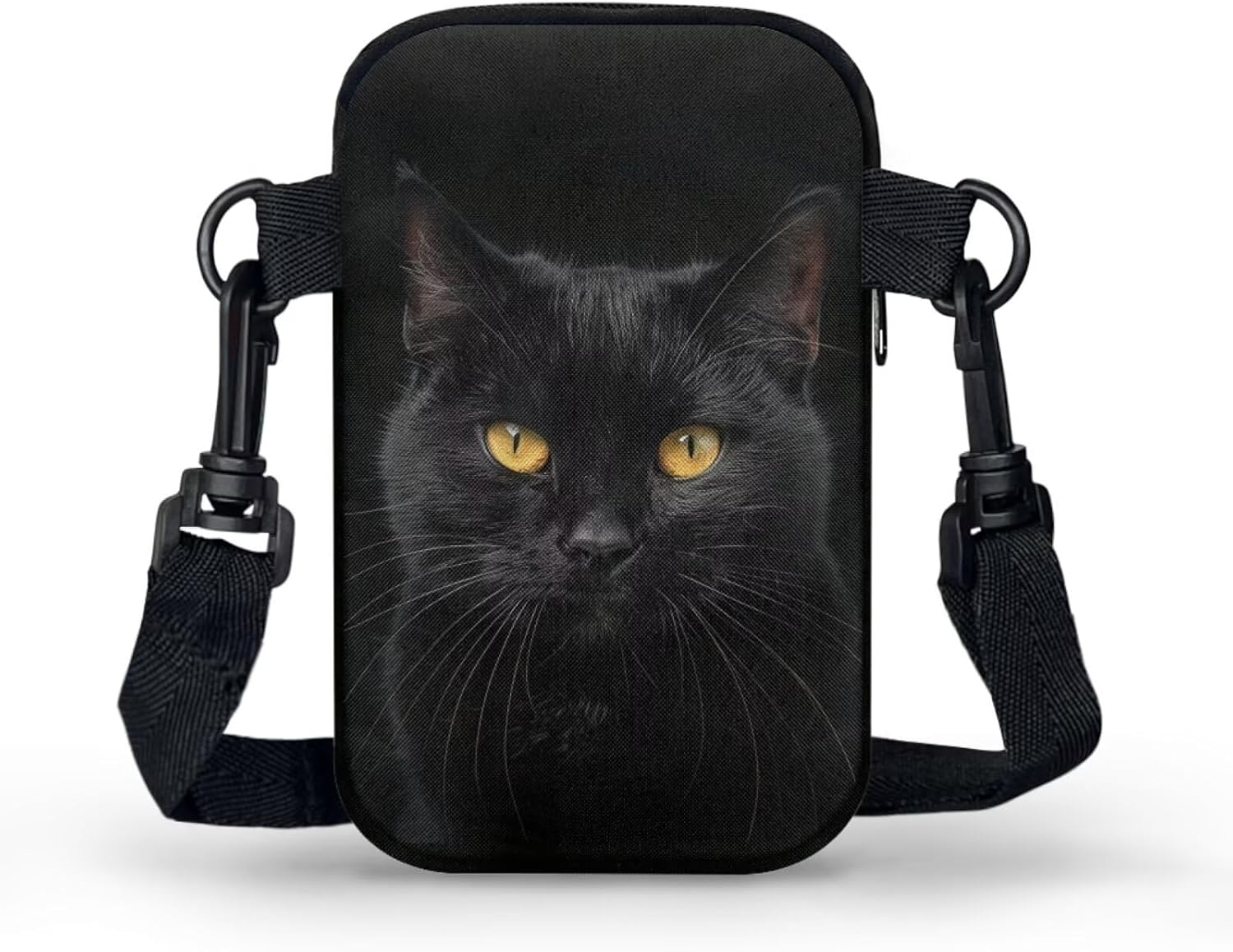 2 Layer Cat Print Crossbody Bags Polyester Shoulder Sling Bag Purses Waist Pouch for Women - Image 3