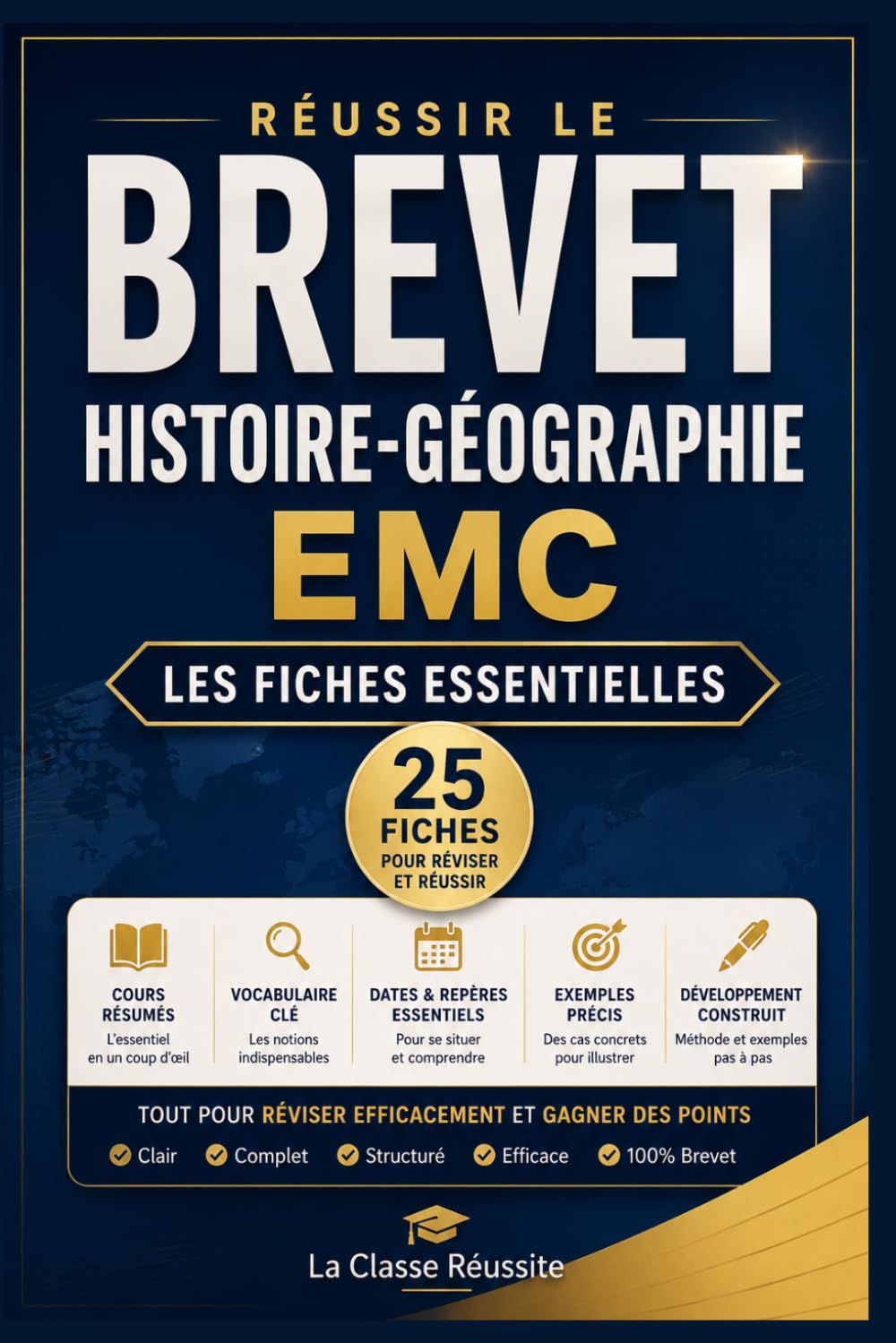 RÉUSSIR LE BREVET D'HISTOIRE : LES FICHES ESSENTIELLES: 25 FICHES ESSENTIELLES POUR RÉVISER ET RÉUSSIR