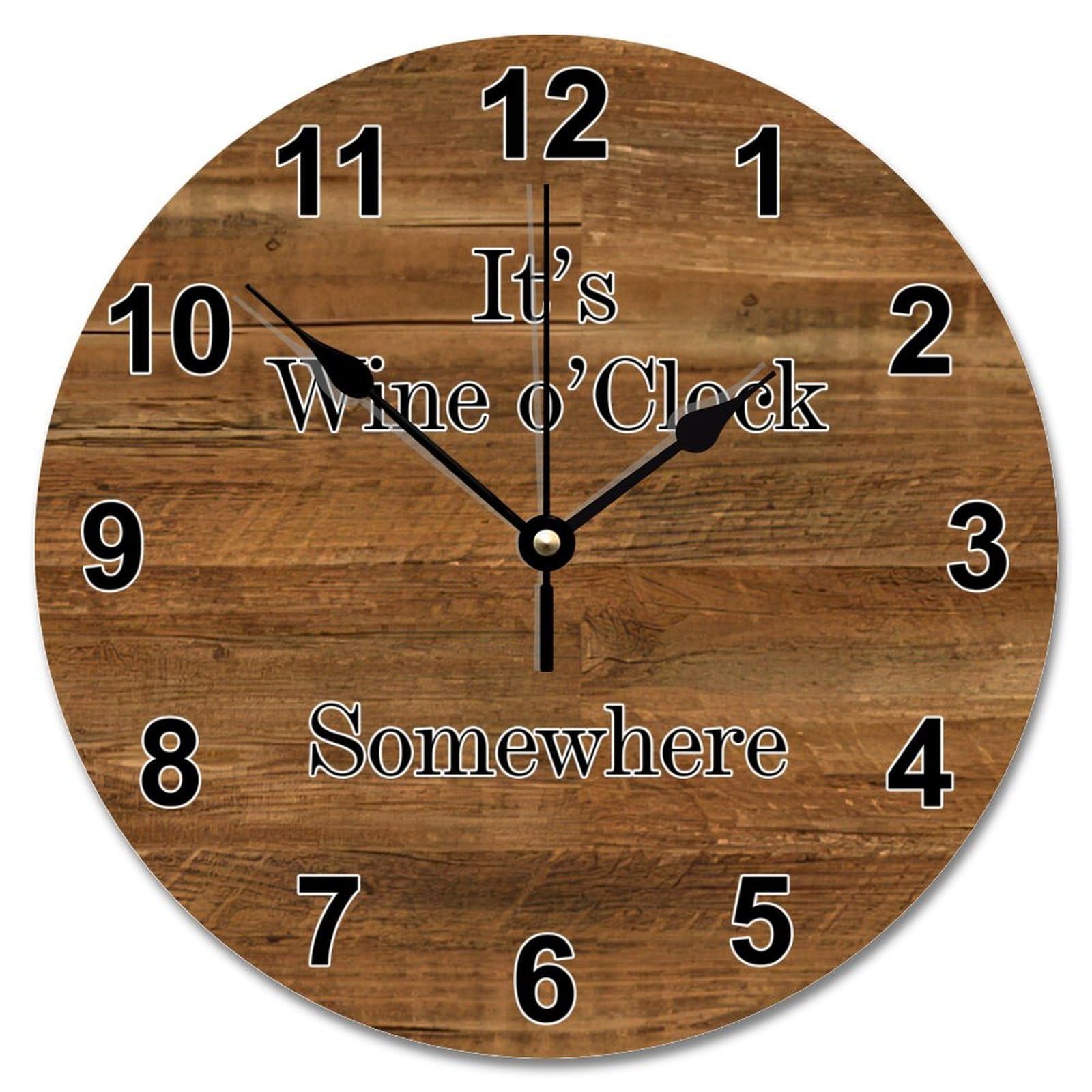 Horloge murale en bois haut de gamme de 30 cm pour intérieur moderne