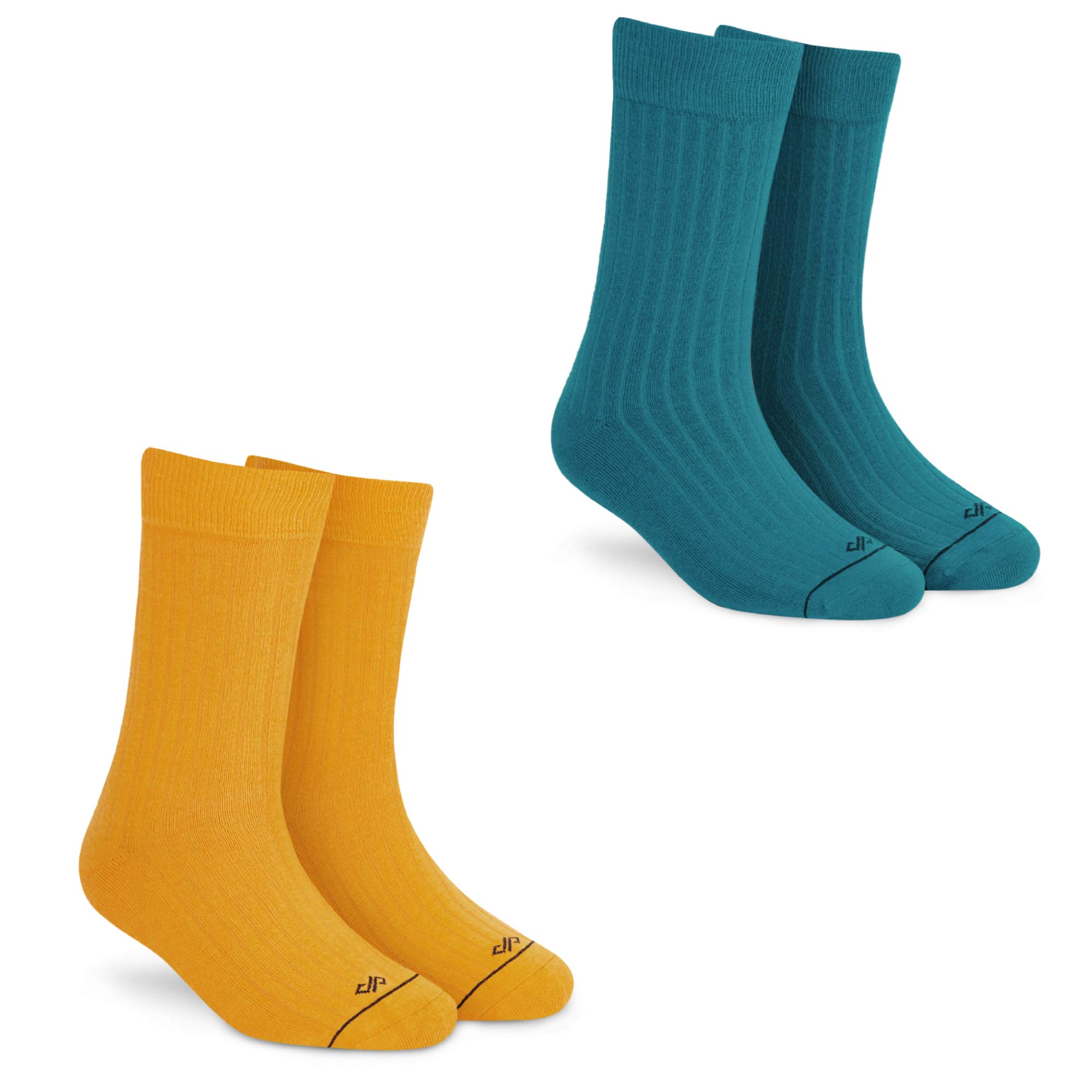 DYNAMOCKSSOLID Colour Socks for MEN and WOMEN - (Combo Pack of 4 | Crew Length | Material: Combed Cotton | Multicolour | Size: Free (UK 7-12))