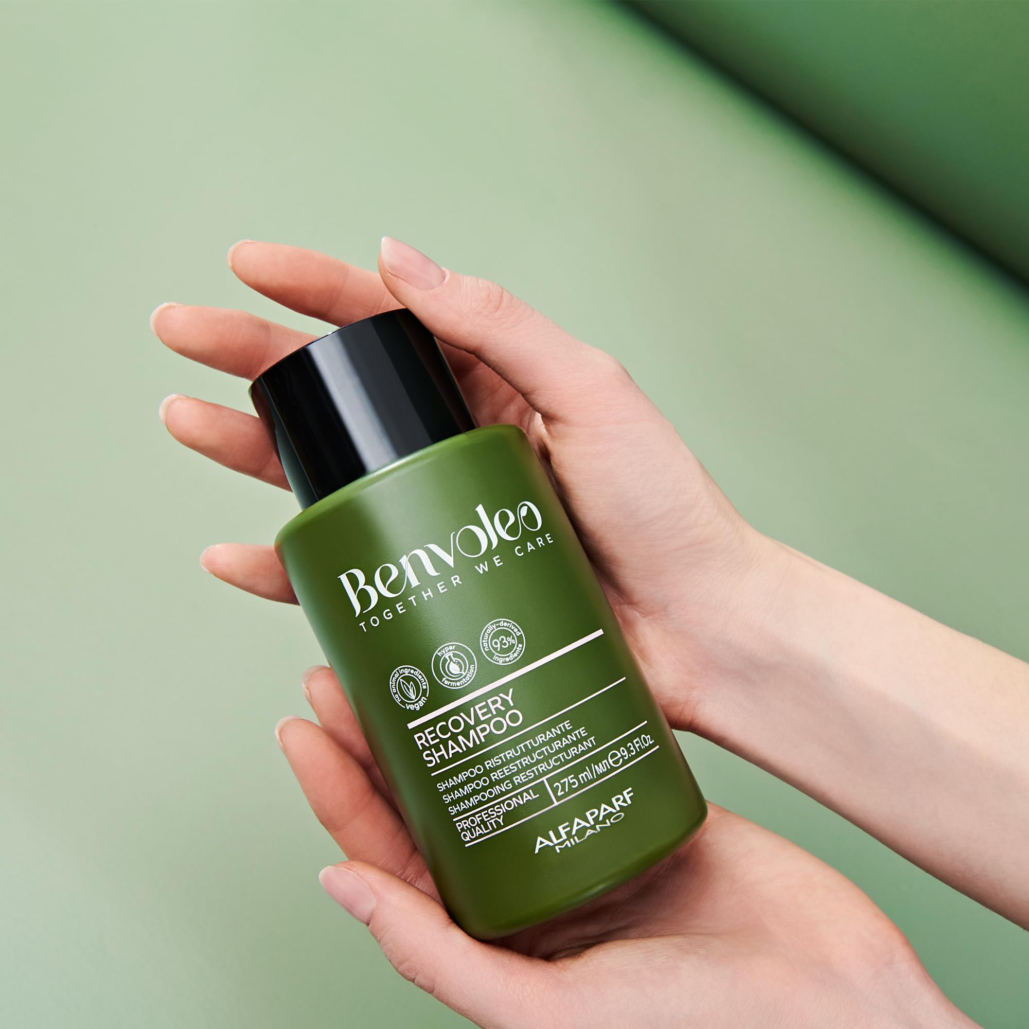 ALFAPARF MILANO Benvoleo Recovery Shampoo for Damaged Hair - Clean, Vegan, Sustainable Hair Care - Sulfate Free Shampoo - Repairs, Reconstructs, Protects - Natural Ingredients - 9.3 FL. Oz.