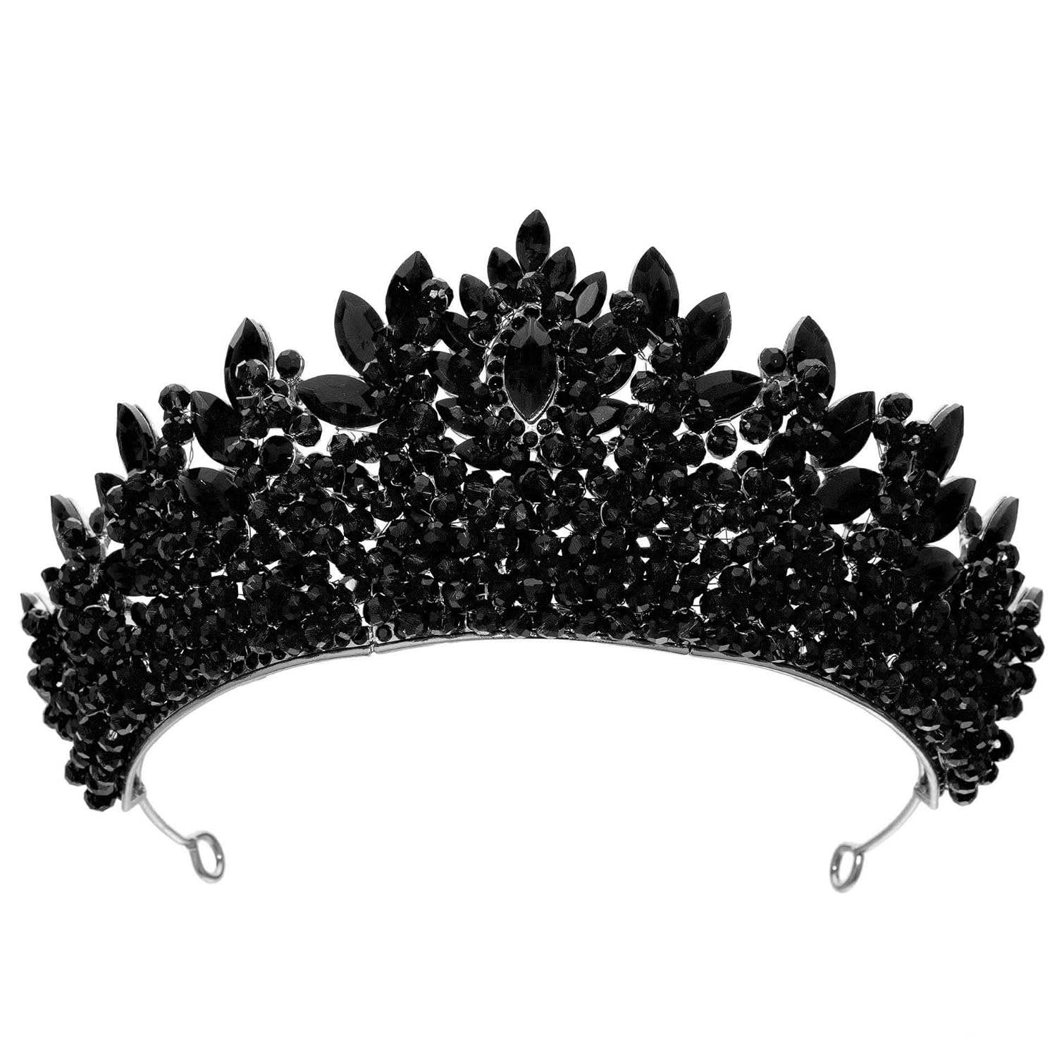 Light Blue Crystal Ice Queen Crown 3" Alloy Tiara for Women & Teens Formal Party Wedding Prom Quinceanera Rhinestone Hair Accessory