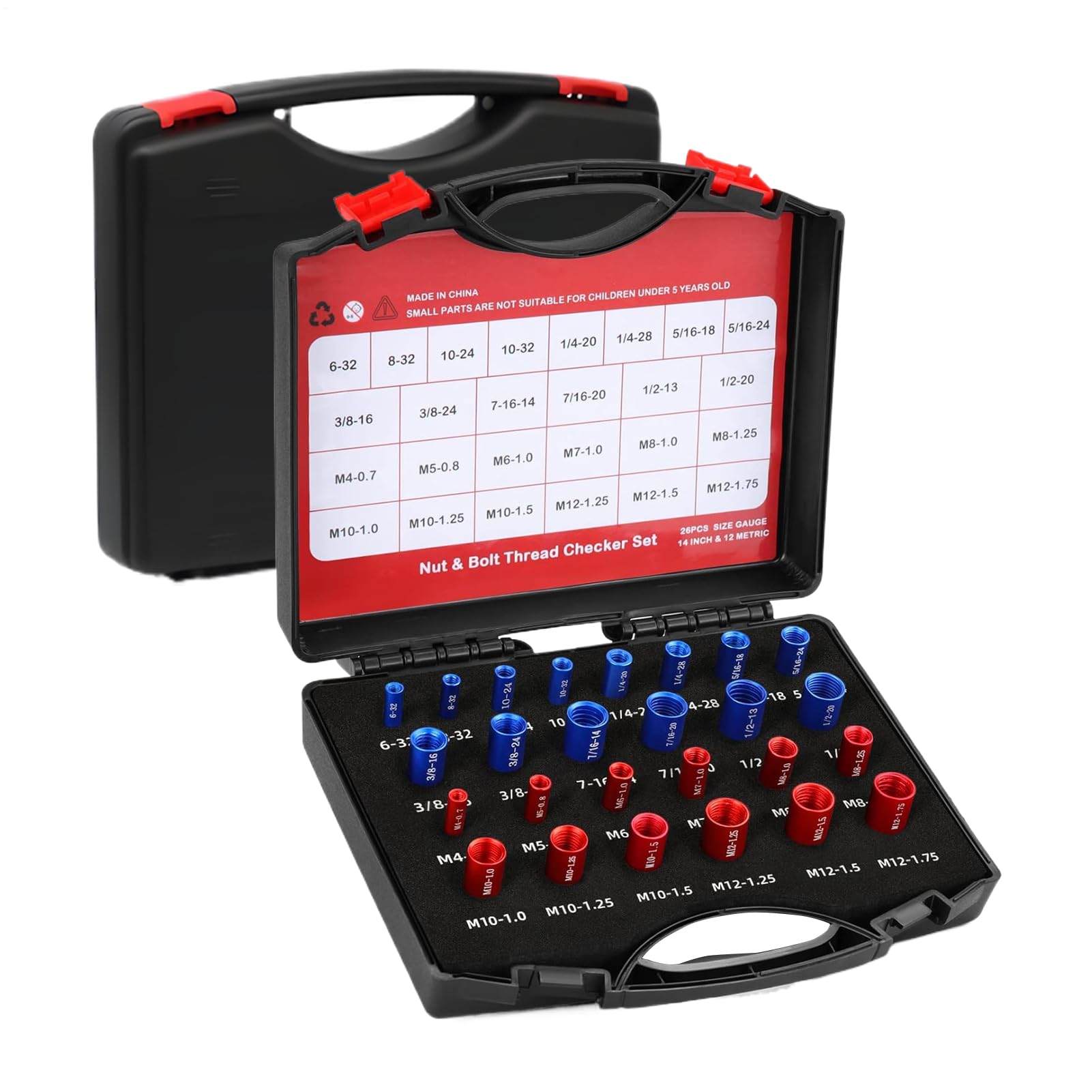 Testeur de filetage outil portable de détection 26 pièces - 8