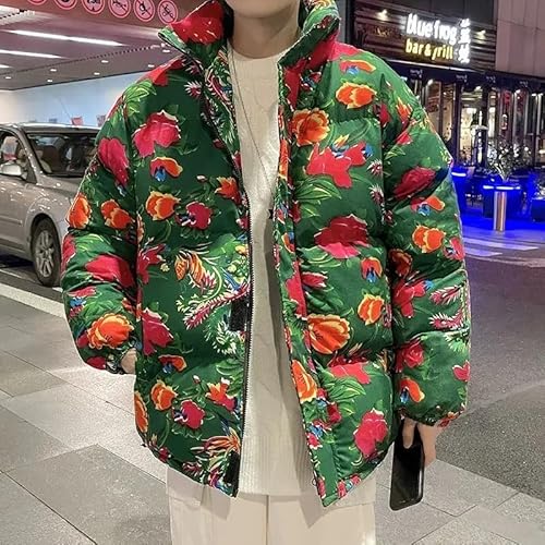 KANG POWER Jaqueta masculina acolchoada de algodão para inverno, espessa, tamanho grande, casaco que