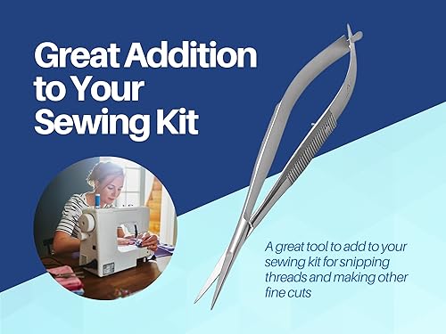 Miniatura 7 de ARTMAN INSTRUMENTS Micro Tijeras de 4.5 pulgadas rectas Castroviejo puntada de corte bordado acción primavera extra afiladas Tijeras de apriete para