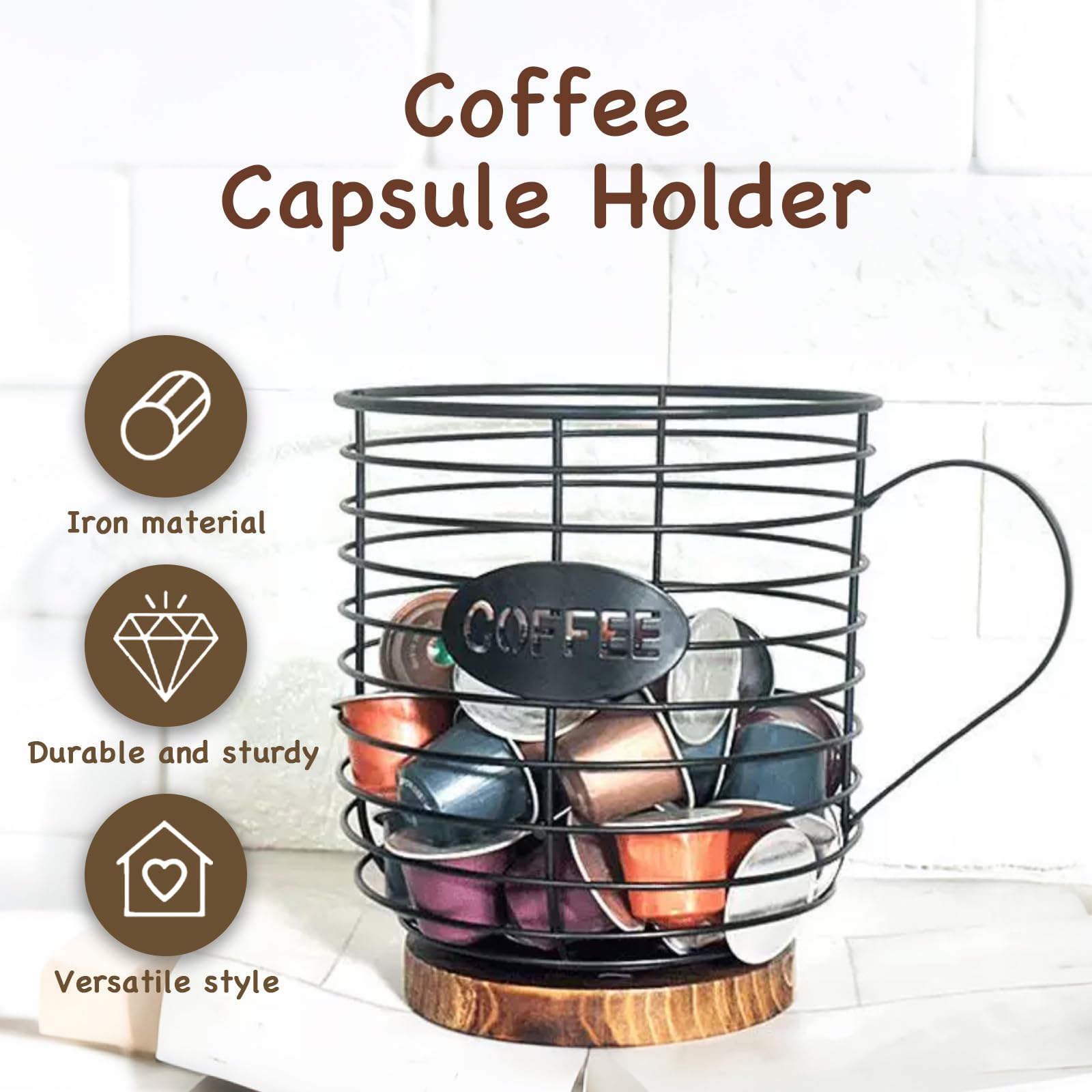 Coffee Pod Holder,Coffee Pod Holders for Counter, Coffee Bar Accessories, Coffee