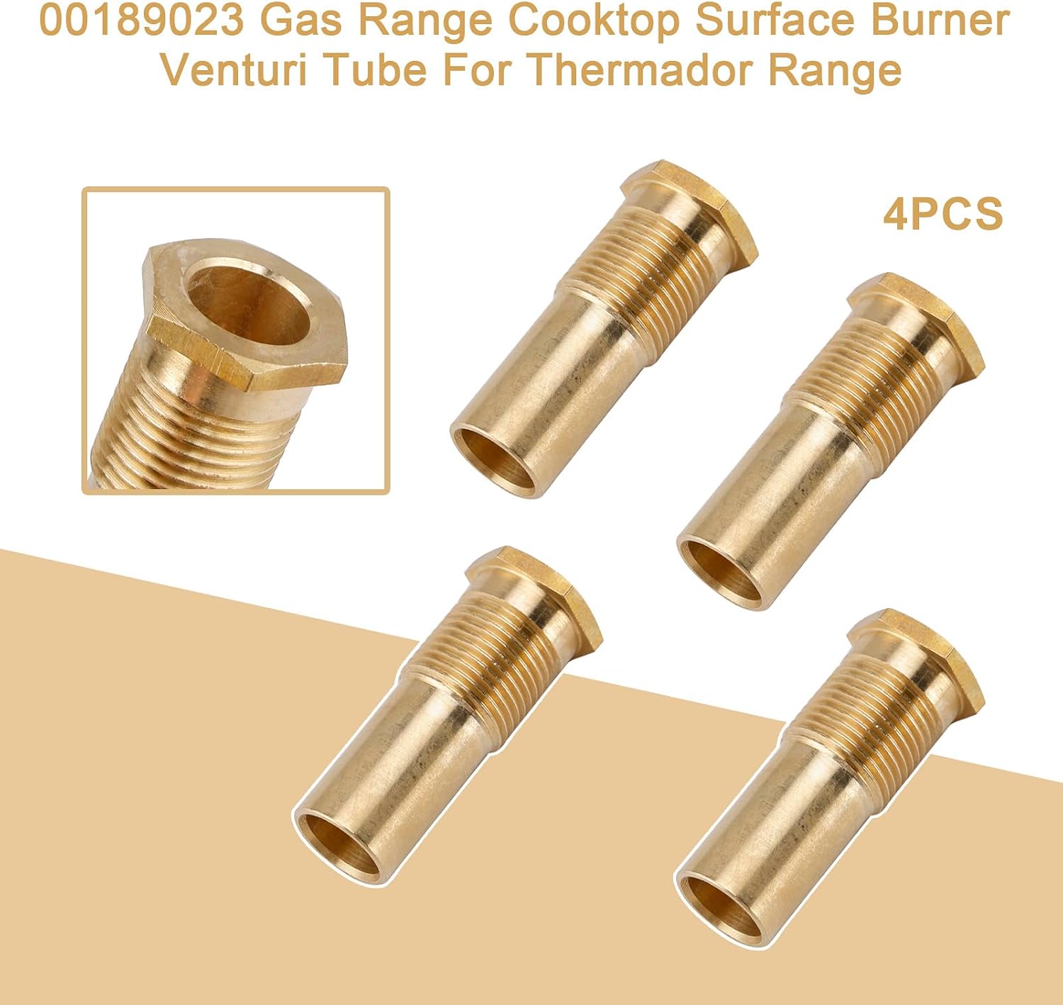 Upgrade 4PCS 00189023 Gas Range Cooktop Surface Burner Venturi Tube For Thermador Range Replace 1044401 15-10-154 189023 20-02-039