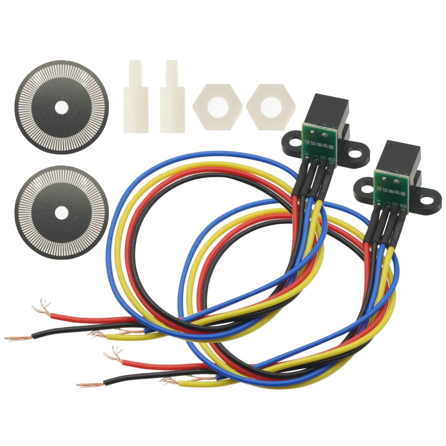 2PCS Photoelectric Speed Sensor Encoder Coded Disc Code Wheel,Optical Encoder for Smart Car 5V Encoder Wheel