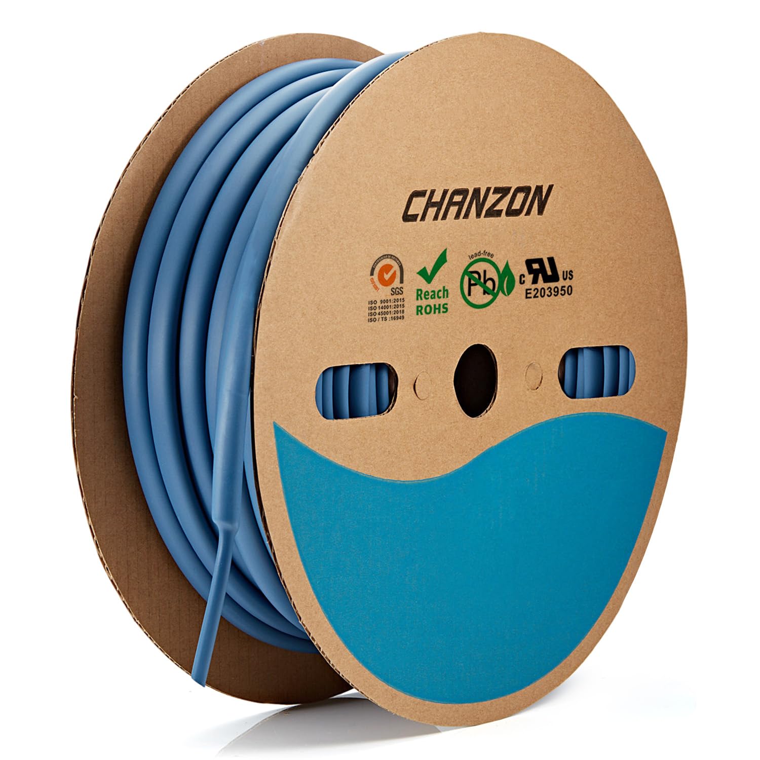 Chanzon 3:1 Ratio - 80ft Roll - Heat Shrink Tubing 5/16" (7.9mm) - Marine Grade Waterproof Adhesive Lined - (25M Total Length) Blue Polyolefin