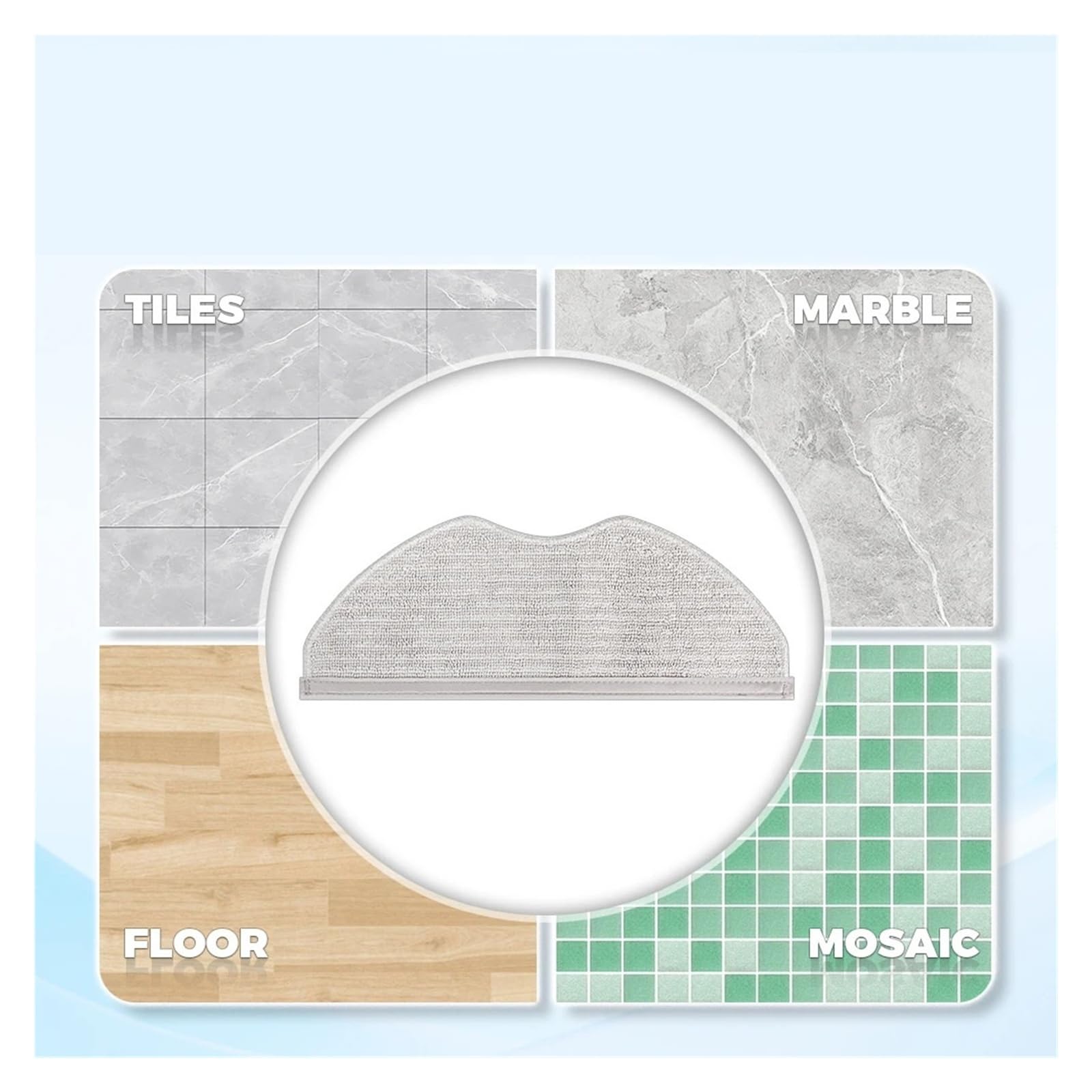 Panno di ricambio adatto, compatibile for Xiaomi, S40 S40C H40 OV81 E101 OV51 Mop Pad Stracci Accessori for aspirapolvere Pezzi di ricambio(C)