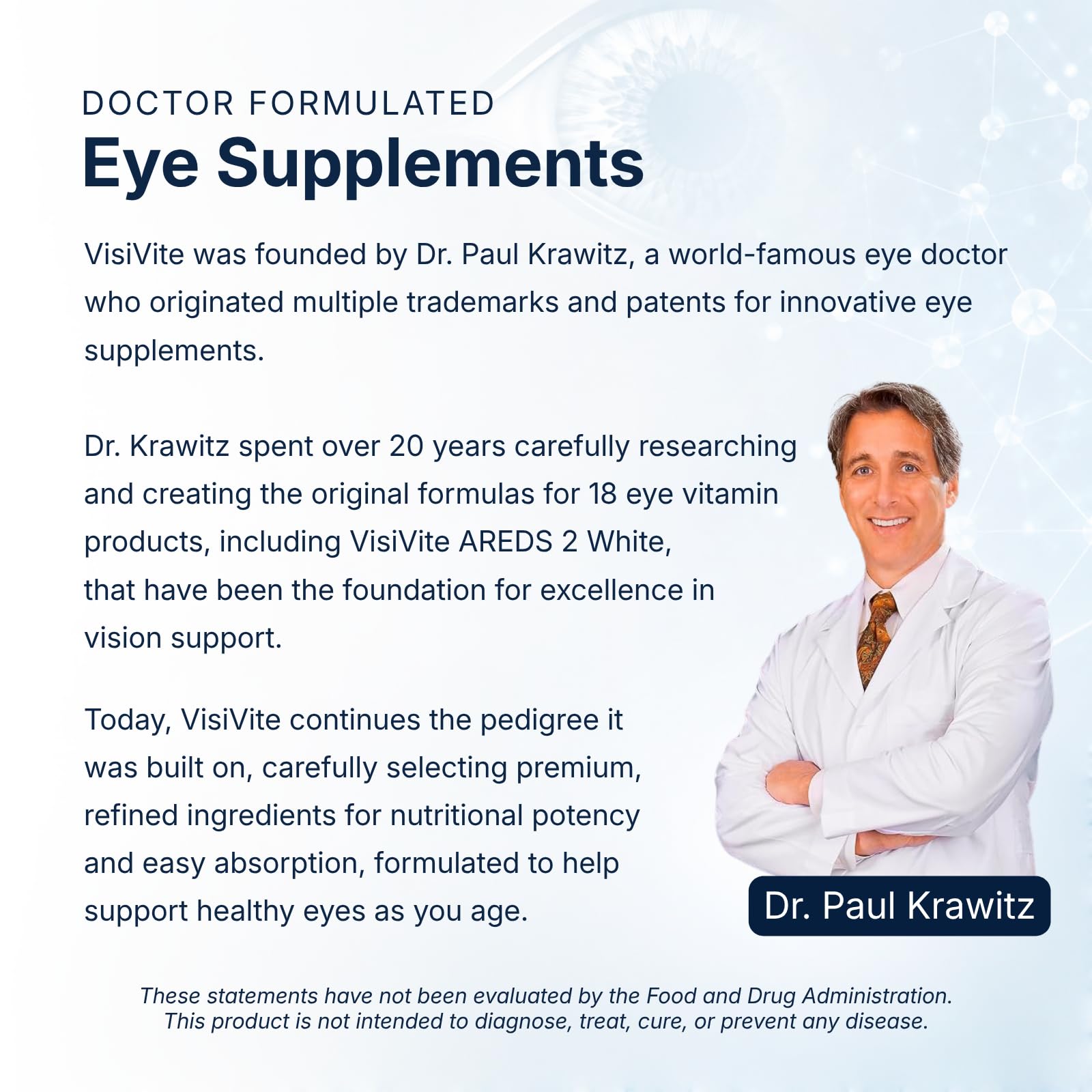 VisiVite Doctor Formulated AREDS 2 Eye Vitamins, Zinc Free, 60 Capsules — Amazon image 8