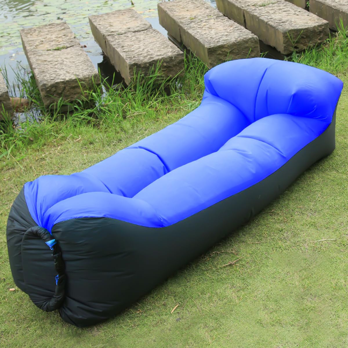 WANGCL Nadmuchiwana sofa przenośna sofa kempingowa 240 x 75 cm na kemping podwórko basen imprezy na plaży