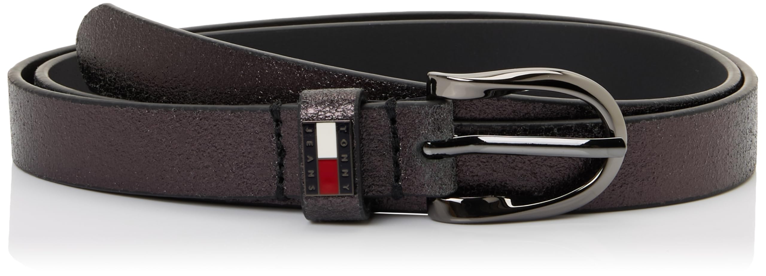 Tommy Jeans Women's Tjw 2.0 Aw0Aw17917 Fixed Belt, Black (Black Metallic), 80