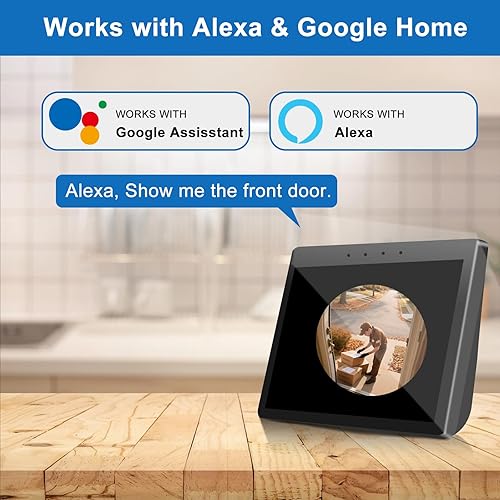 Miniatura 9 de Timbre de puerta inalámbrico, video de la cabeza a los pies, no requiere suscripción, vista en vivo HD 2K, conversación bidireccional, timbre de