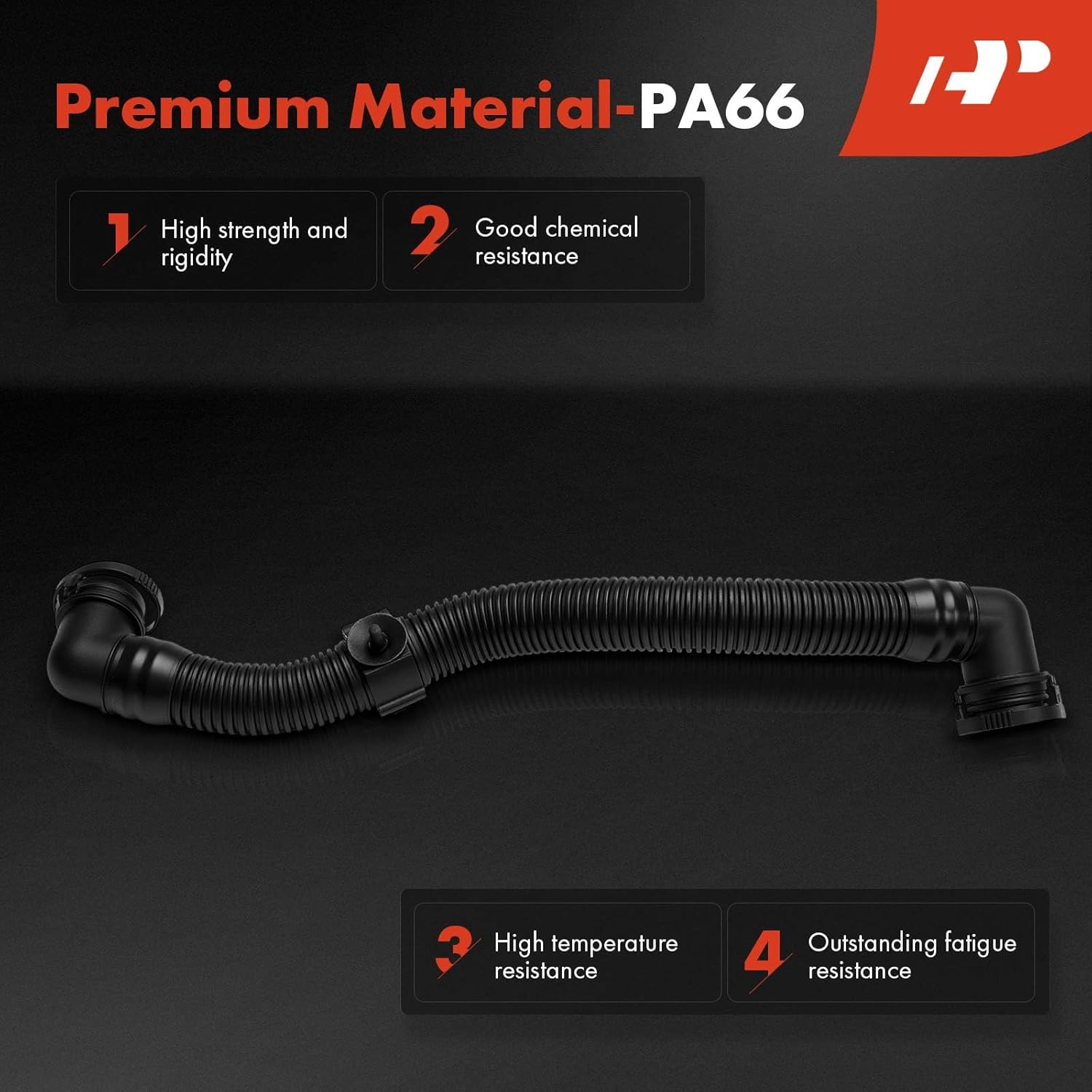 A-Premium Engine Crankcase Breather Hose Compatible with Volkswagen Beetle 1999-2005, 1.8L, Airbox to Pump