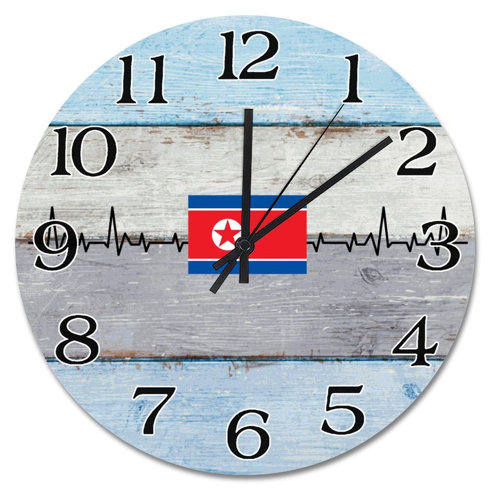 Horloge Corée du Nord silencieuse sans tic-tac pour bien dormir