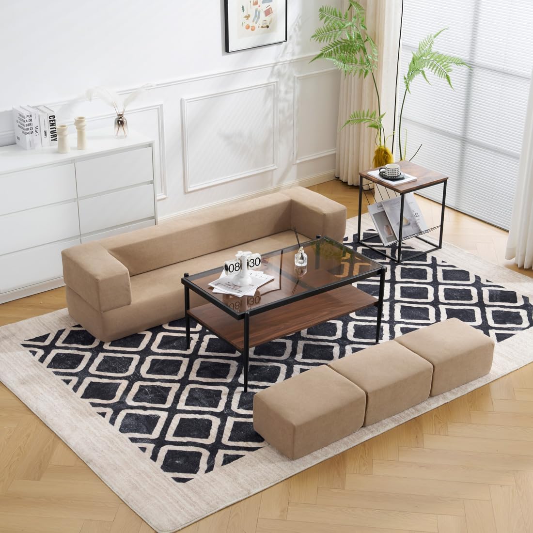 KJUUJEソファベッド 最大5人掛け 5P フロアソファ コンパクト ローソファ こたつ用 ソファー 1人暮らし マルチに使える