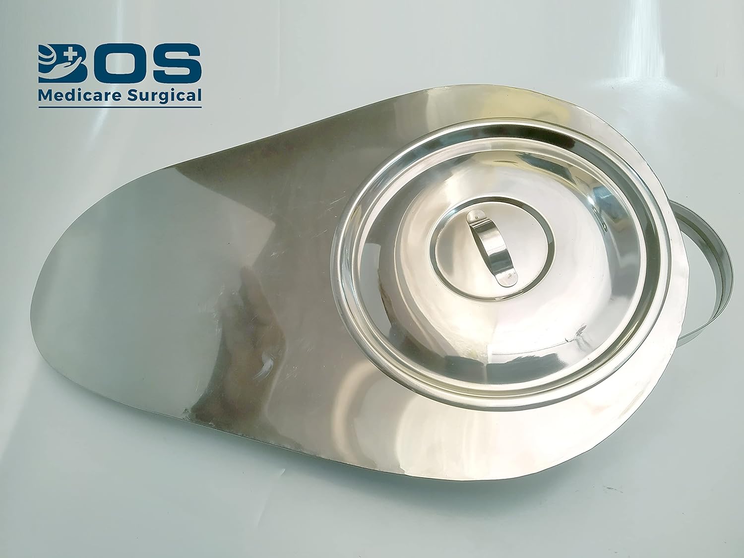 BOS Medicare Surgical Re -Visual Male Bed Pan Cover. Heavy duty for hospital and home use stainless steel urine pot | Durable Medicine Bedpan for patients and elderly care BOS Medicare Surgical Re -Visual Male Bed Pan Cover. Heavy duty for hospital and home use stainless steel urine pot | Durable Medicine Bedpan for patients and elderly care