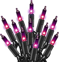 Vista 23 de TW SHINE Mini cadena de luces de Navidad, 20 pies, 100 unidades, incandescentes, mini luces de árbol de Navidad, impermeables, para exteriores