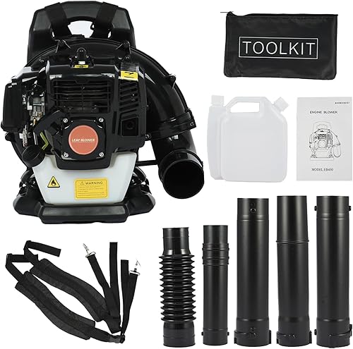 Miniatura 1 de Soplador de hojas, 52 cc, 2 tiempos, 1.7 HP 550 CFM, alimentado a gas, inalámbrico, mochila soplador de hojas soplador de nieve para soplar césped,