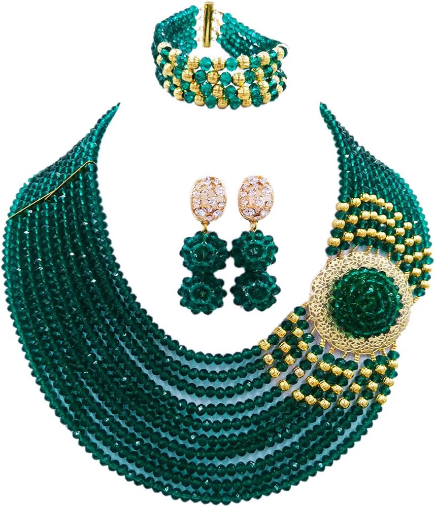 Crystal Royal Blue Beads Jewelry Set African Necklaces for Women Nigerian Wedding Jewelry Sets - Image 5