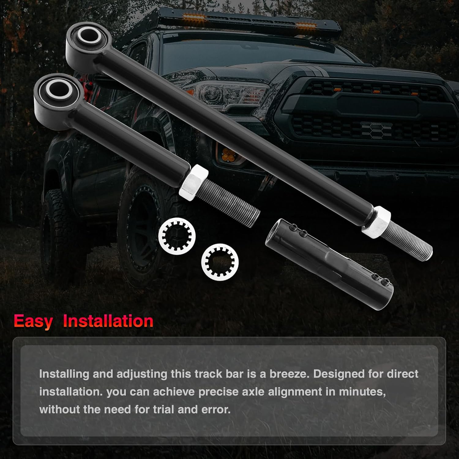 Front Adjustable Track Bar for 2-6" Lift Fits Ford F-250 1999-2004, F-350 1999-2004, Excursion 2000-2005 Enhanced Suspension Stability & Performance