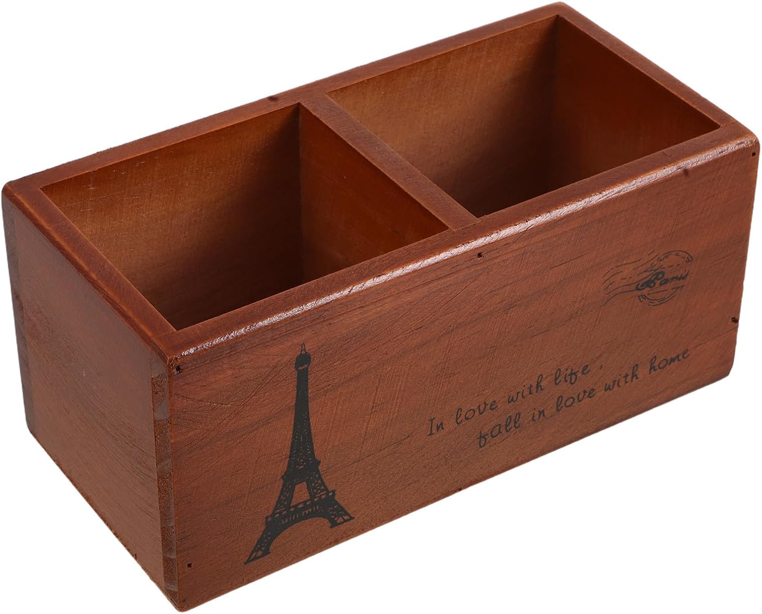 Vintage Wooden Hairdressing Scissor Storage Box with Multifunctional Desktop Organizer for Hair Styling Tools and Miscellaneous Items, for Salon and Professional Settings
