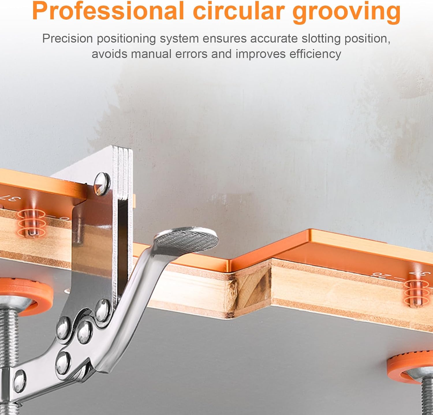 Arc Grooving Auxiliary Tool Aluminum Alloy Woodworking Arc Grooving Wood Grooving Guide Precise Arc Slotting Multifunctional Round Corner Grooving Template R20/R25 for Furniture