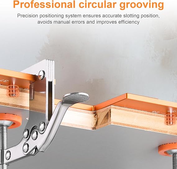 Arc Grooving Auxiliary Tool Aluminum Alloy Woodworking Arc Grooving Wood Grooving Guide Precise Arc Slotting Multifunctional Round Corner Grooving Template R20/R25 for Furniture