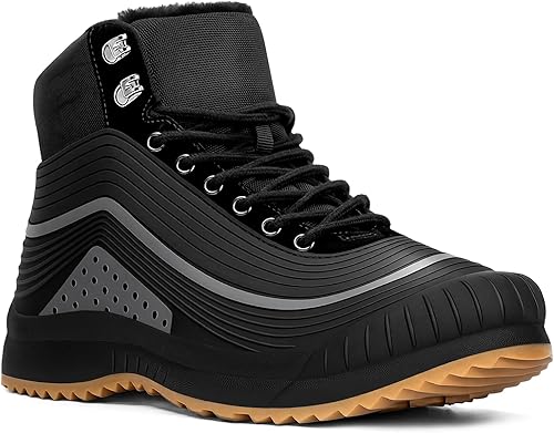 ulogu Botas de nieve para hombres y mujeres, botines aislados con forro de piel, antideslizantes, ligeros, para invierno