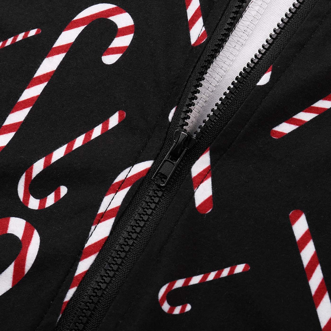 AI'MOURI One Piece Hooded Sleepwear for Women,Sexy Printed Christmas Pajamas Jumpsuit Rompers - Image 4