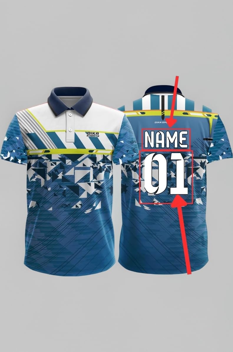 - Dika Sports Custom Add Name and Number Jersey for Men Cricket t-Shirt | 2 Year to 5XL