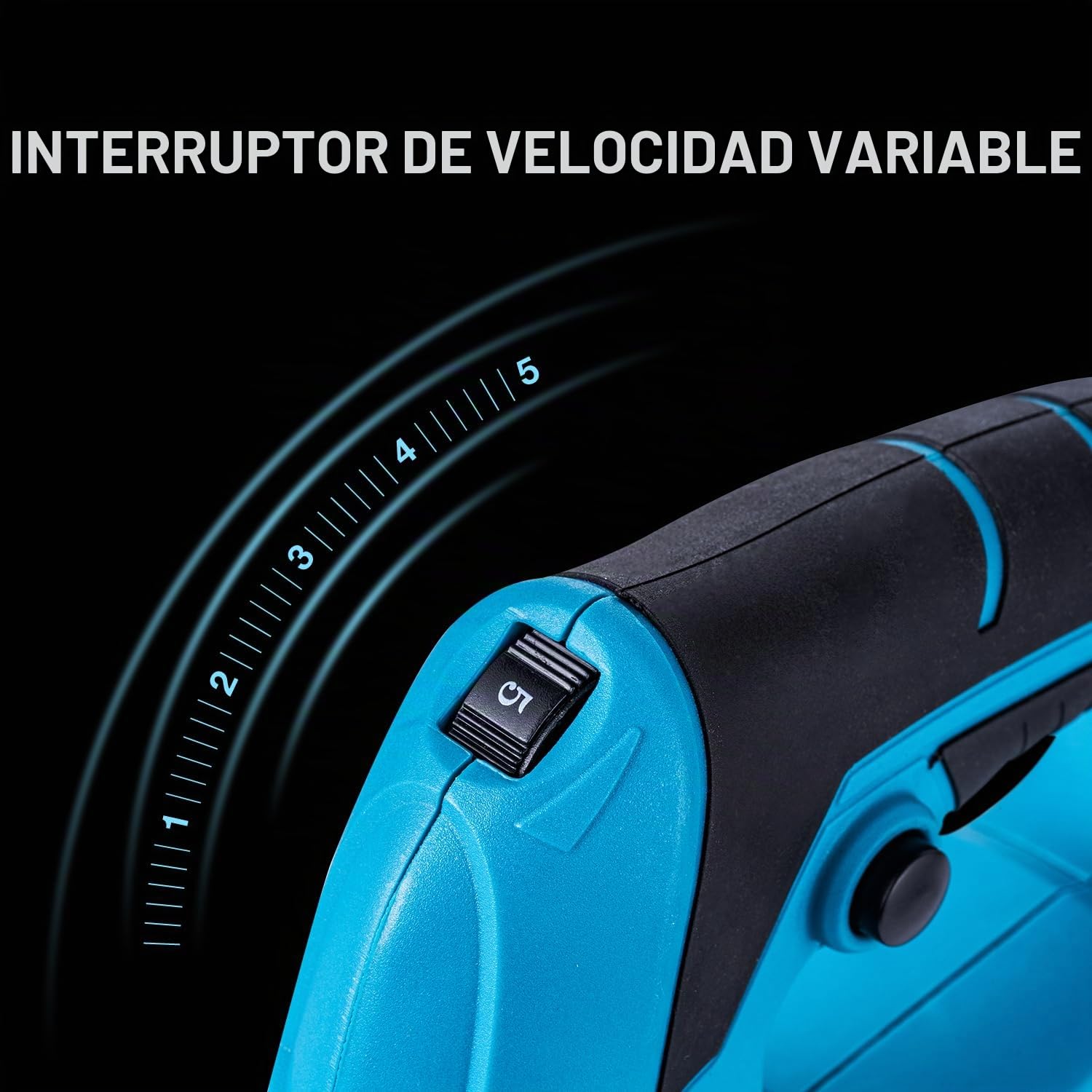 Sierra de Calar, KATSU 400W Sierra Calar Eléctrica con 5 Hojas, 0~3000 SPM, ± 45° Corte, Velocidades Variables, para Cotar Metal, Madera y Plástico (Budget)