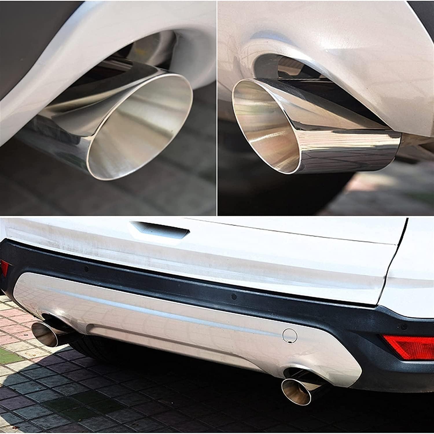 テールスロート 用 Kuga Escape 2013-2017車のサイレンサーのステンレス鋼マフラー先端排気テールパイプ車エンドパイ