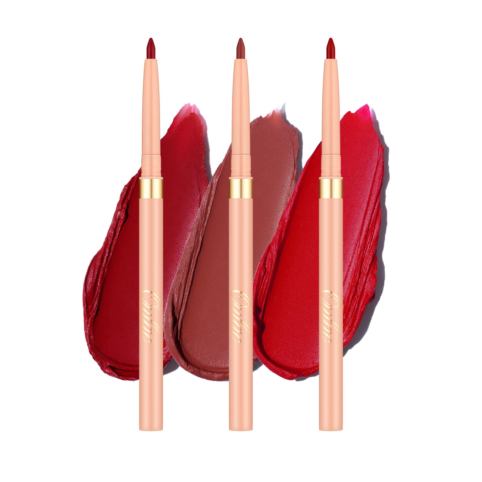 OULAC Matte Eyeliner Waterproof Set, Wischfester Langanhaltender Schwenkbarer Eye Liner & Lipliner Stift, Schnelltrocknung, Hochpigmentierter, Seidiger Cremige, Vegan