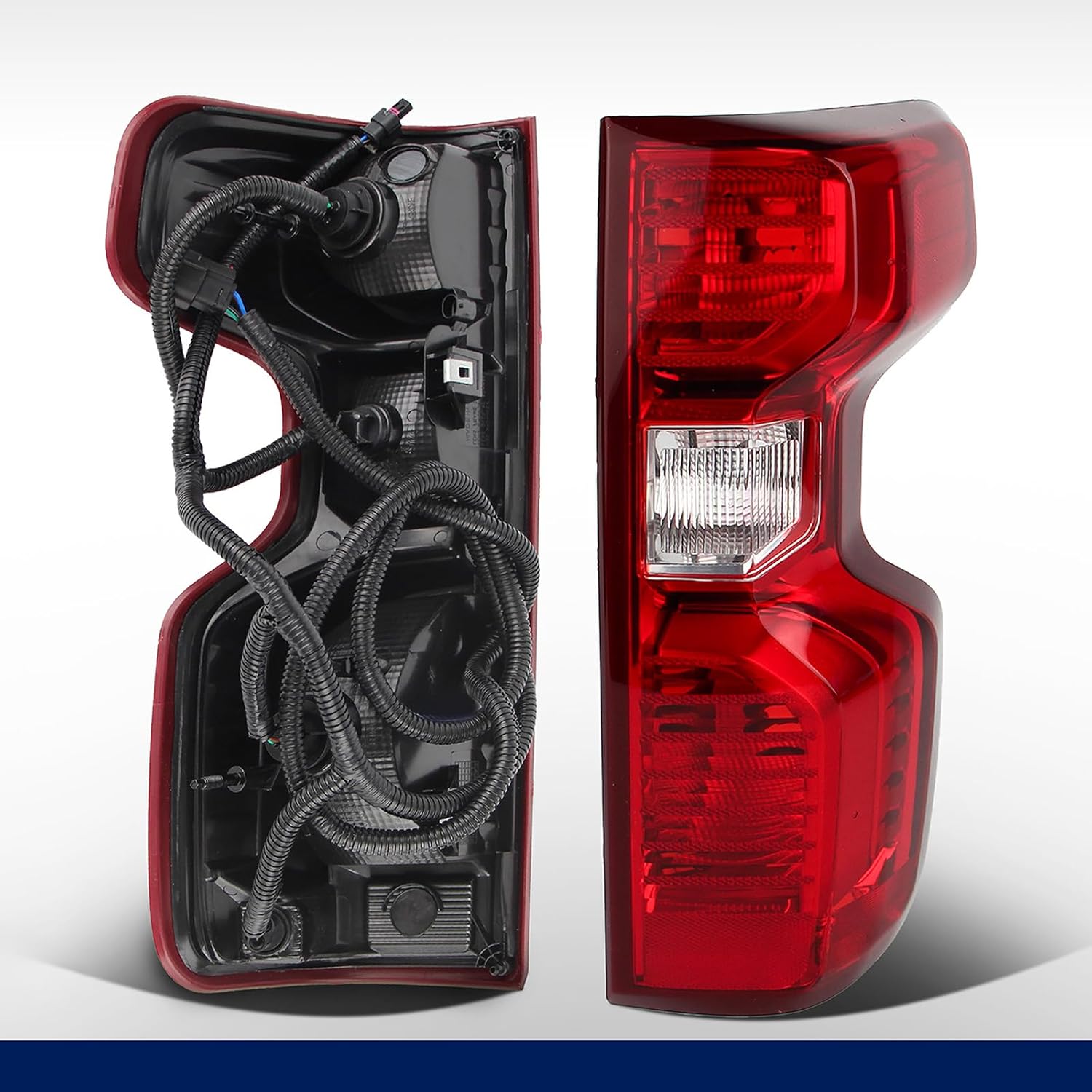 Tail Lights Assembly Halogen Type Compatible with 2019-2026 Chevy Silverado 1500 WT/Custom/Custom Trail BOSS/LT/RST 2020-2023 Silverado 2500HD/3500HD WT/LT with Bulbs Taillights, Right Passenger Side