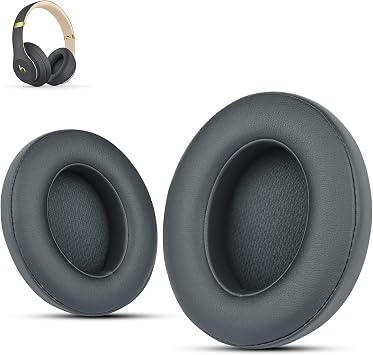 Krone Kalpasmos Replacement Ear Pads for Beats Studio 3 & Studio 2, Upgraded Beats Studio 3 Replacement Parts and Beats Headphones Accessories, Compatible with B0500 B0501 Wired/Wireless Models, Grey
