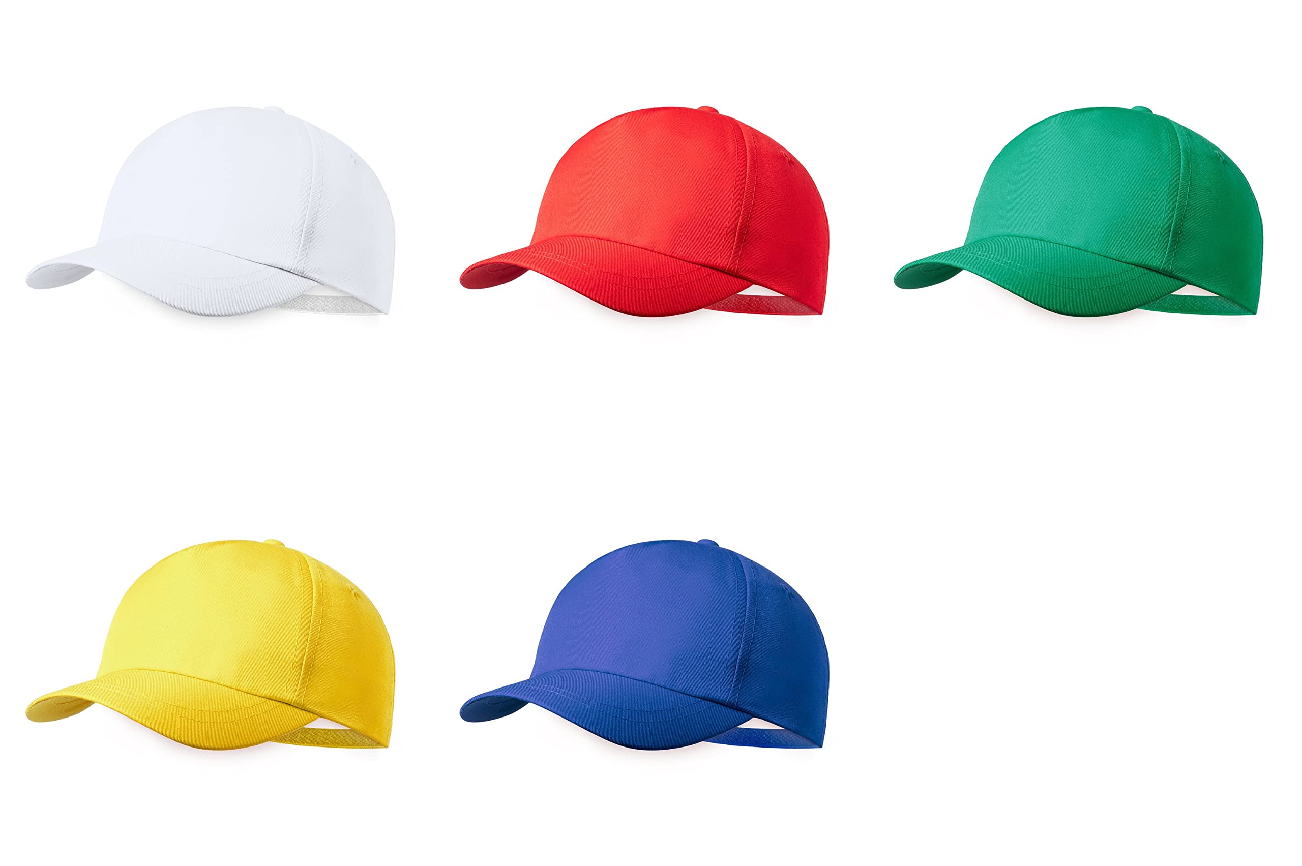 Gorra de niño 5 paneles poliéster RPET cierre ajustable ventilación bordada