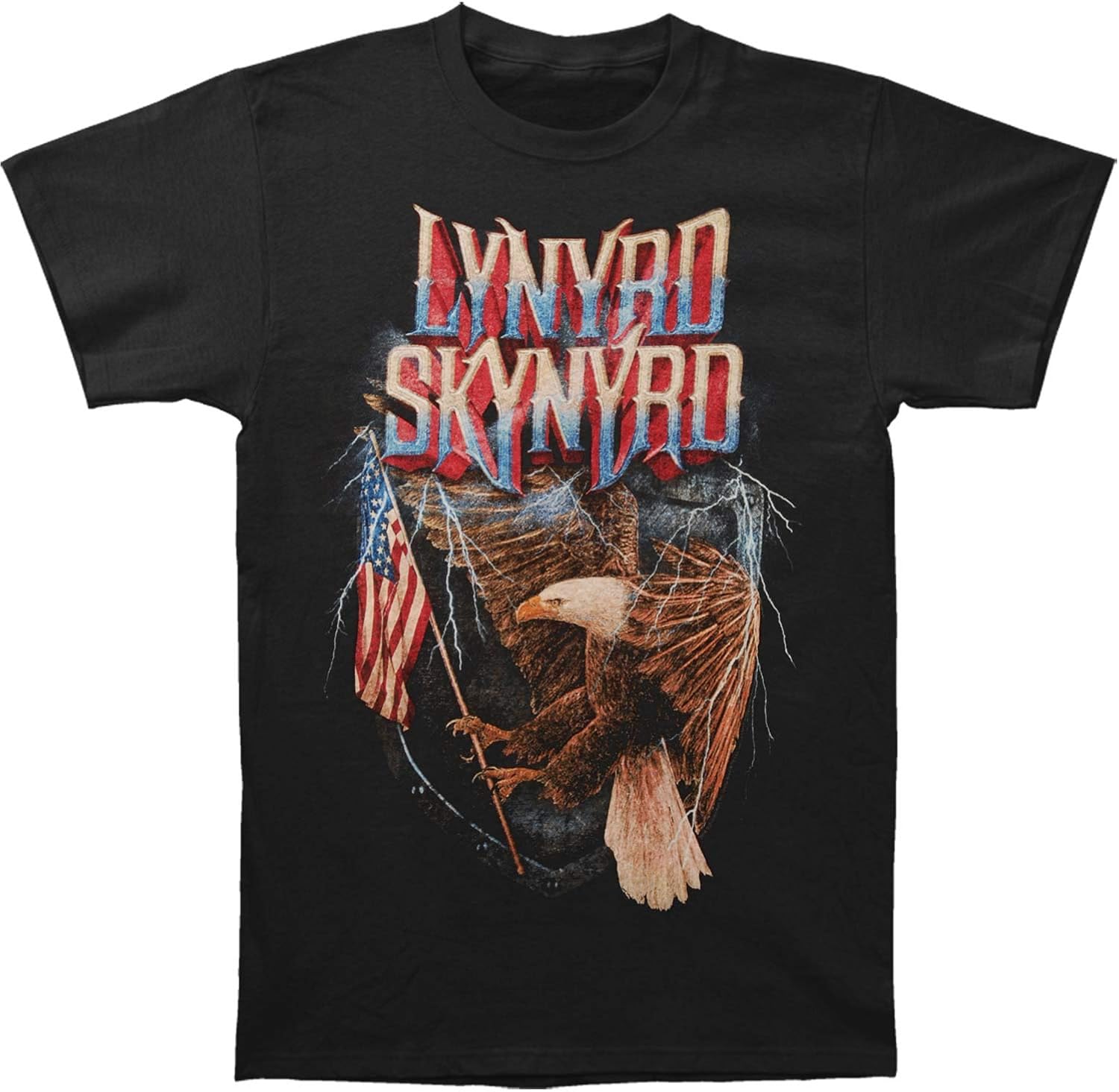 Lynyrd Skynyrd Men's Bird with Flag T-Shirt Black