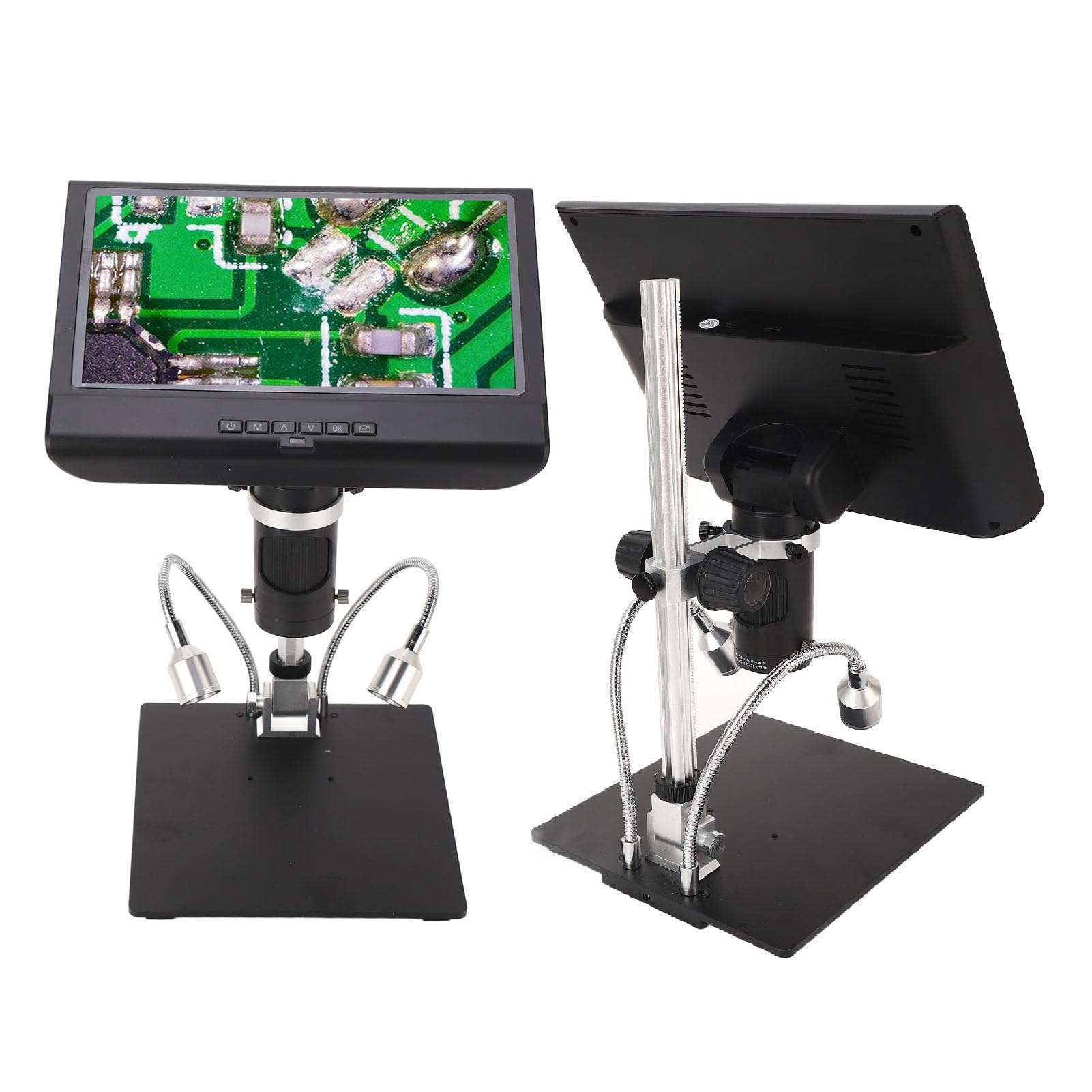 Microscopio Digital LCD de 10 Pulgadas, Diseño Sensible 1080P para Reparación de Electrónica SMD SMT con Base Metálica