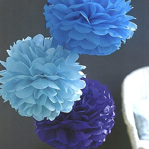 Miniatura 7 de Shindel 330 hojas de papel de seda azul a granel, papel de regalo de 14 pulgadas, papel de seda grueso para bolsas de regalo, manualidades, cajas de