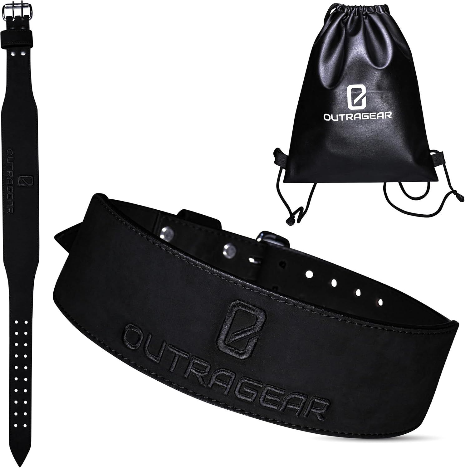 Real Leather Weight Lifting Belt - 7mm Gym Belt for Strength Training - Adjustable Buckle Weight Lifting Belts for Men & Women with Core Back Support