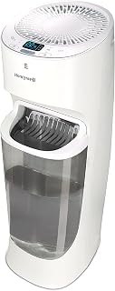 Honeywell Top Fill Tower Humidifier, Digital Humidistat, White – Cool Moisture Humidifier for Bedroom, Home or Office with Space Saving Tower Design Large