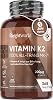 Vitamin K2 MK7-365 Vegan Tablets - 200 μg per can - 100% All-Trans Menaquinone - For Blood Coagulation & Bones EFSA - 1 Year Supply - Vitamin K Preparations - Alternative to Drops - WeightWorld