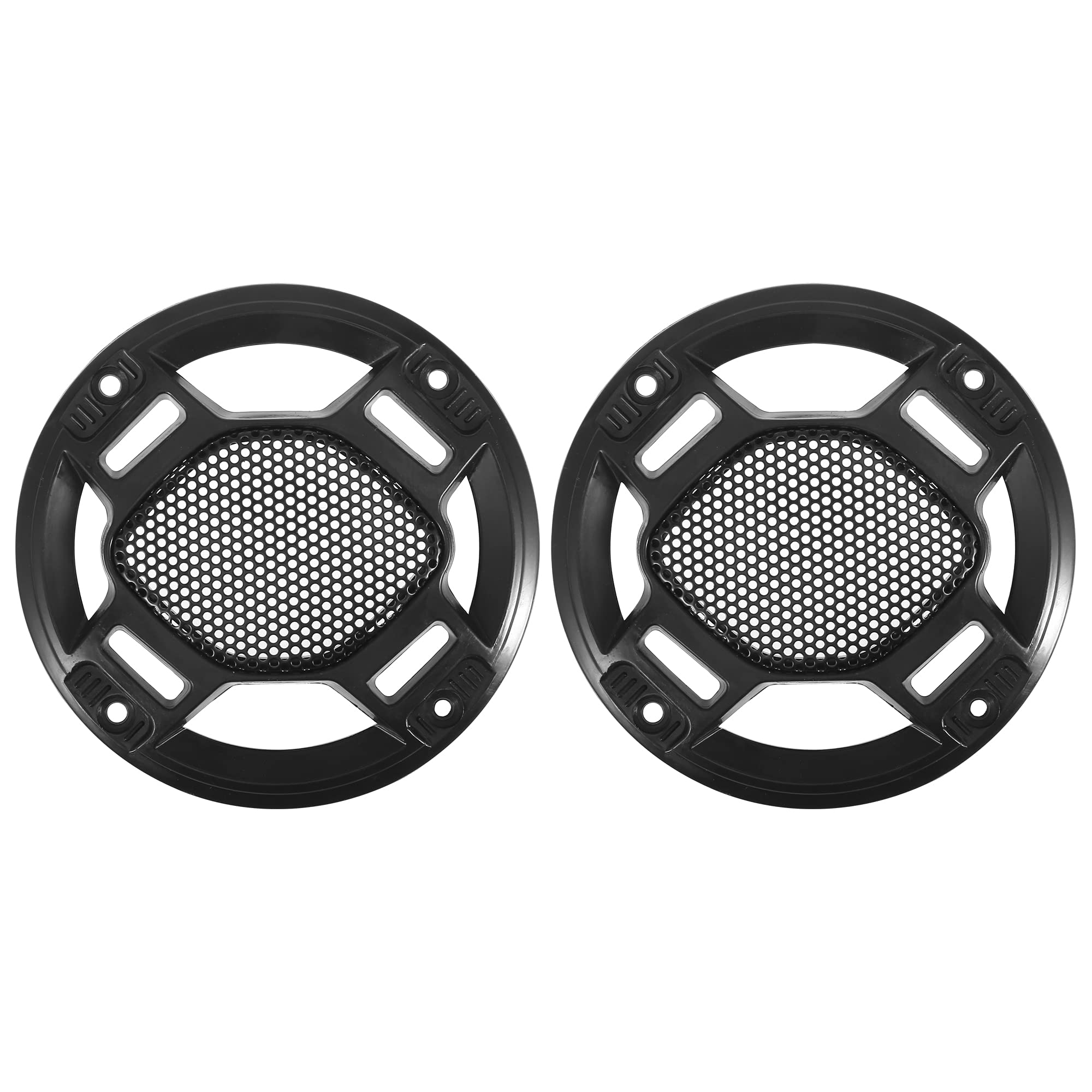 2 Grilles De Haut-Parleur Métal Noir 4" (98mm) - Protection Woofers Voiture - Pour DIY & Custom Audio