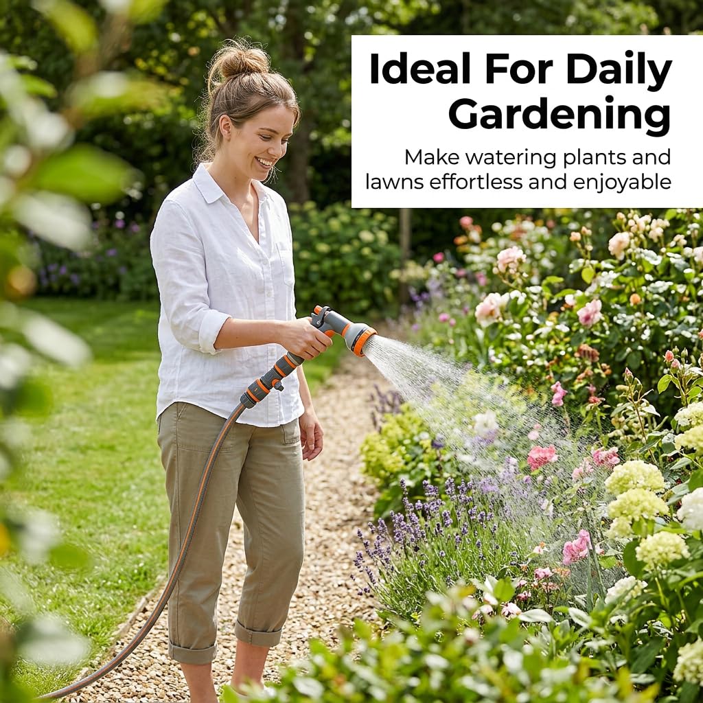 2 Stück Orange Doppel Schlauchkupplung Schlauchverbinder 1/2 Zoll für Gartenschlauch Schnellverbinder Wasserhahn Adapter Absperrventil Bewässerungssystem Schlauchanschluss Gartenbewässerung