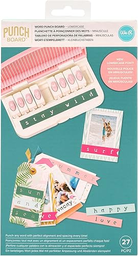 Miniatura 2 de We R Memory Keepers Caja inferior de tablero de perforación del alfabeto, crea proyectos de manualidades personalizados, pancartas, letreros,